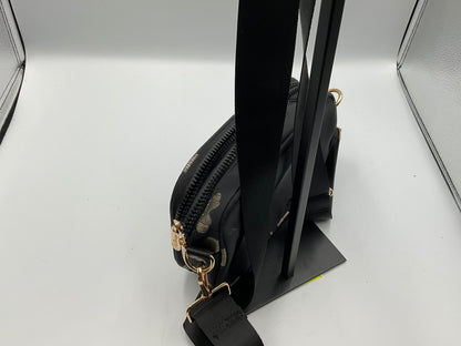 Disney Minnie Mouse Black And Gold Zipper Crossbody Belt Bag