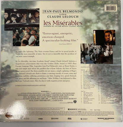 Les Misérables 1996 Warner Bros Laser Disc Movie