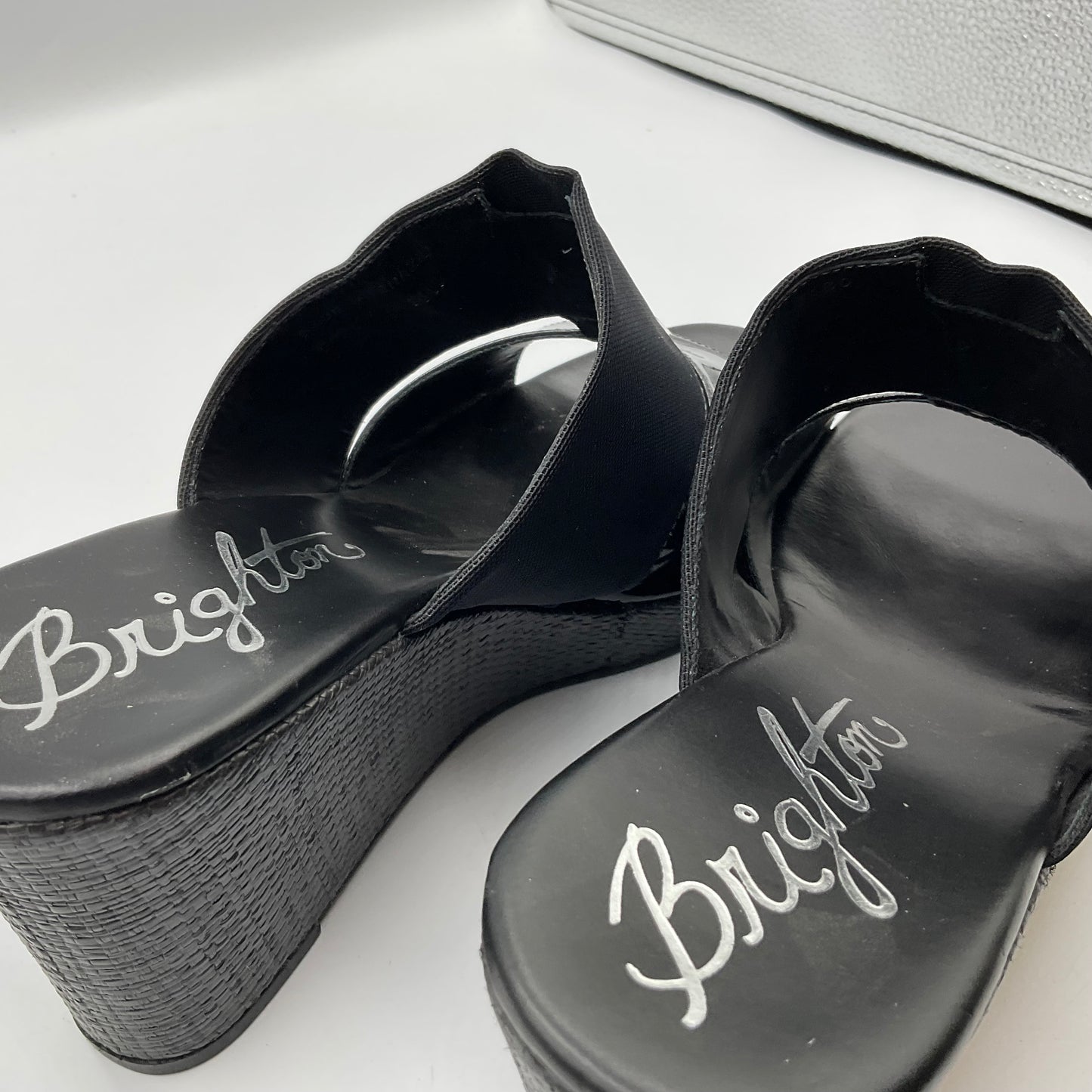 Brighton Black Wedges Women’s Shoes Size 8