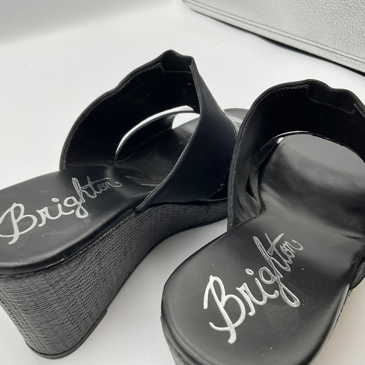 Brighton Black Wedges Women’s Shoes Size 8
