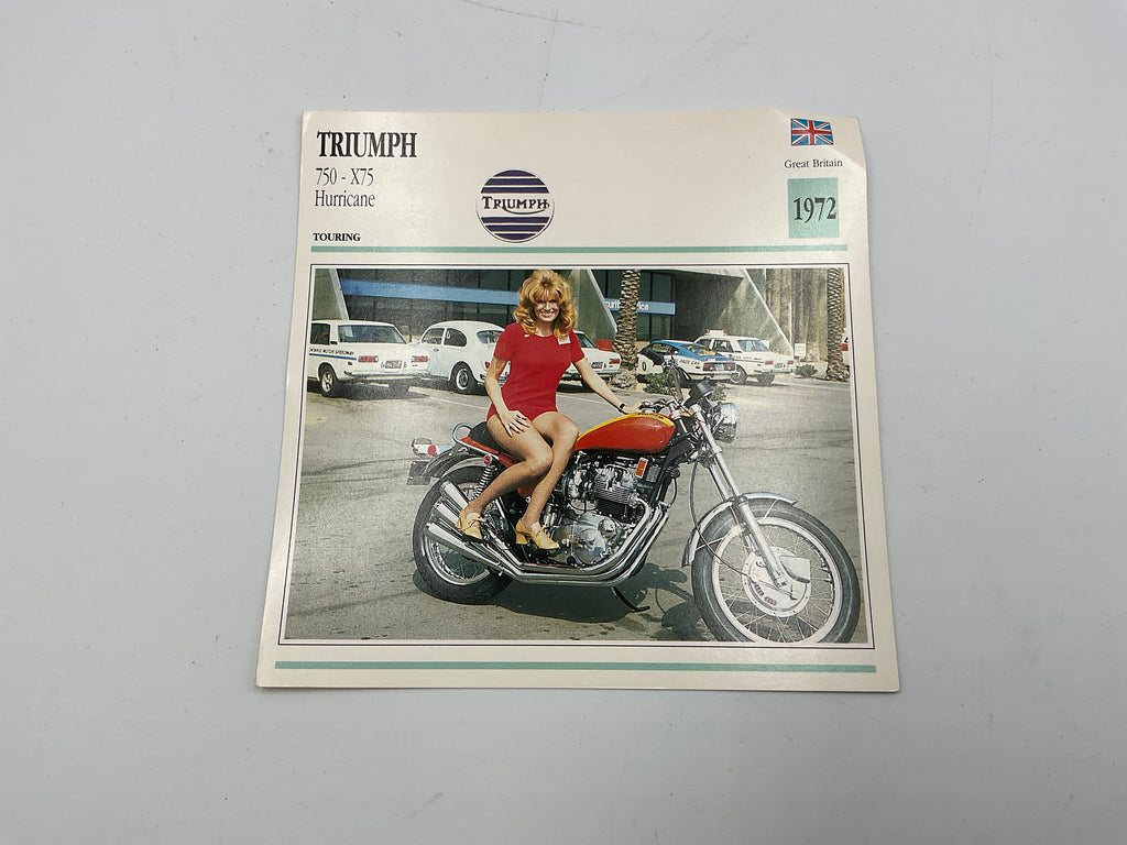 Vintage AJS 500cc Supercharged V4 Competition Motorcycle Info Card Spec Sheet