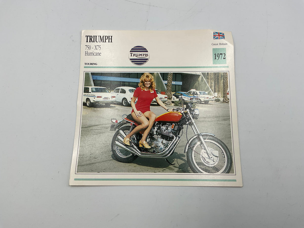Vintage AJS 500cc Supercharged V4 Competition Motorcycle Info Card Spec Sheet