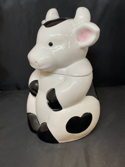 Ceramic Vintage Holstein Cow Cookie Jar