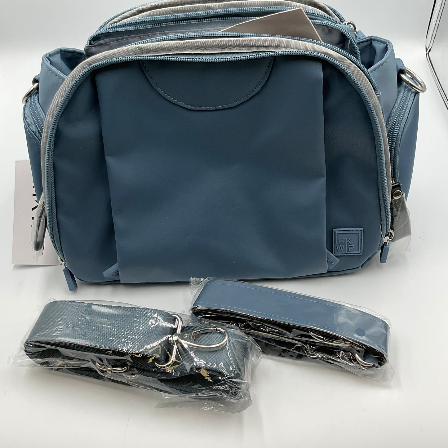 New with tags IHKWIP Blue Satchel with Crossbody Strap Large Purse