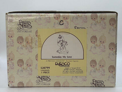 Precious Moments Vintage 1988 Someday My Love Porcelain Figurine Collectible Original Box