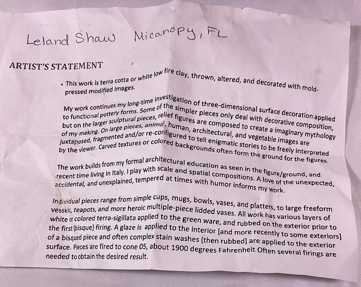 Leland G Shaw Studio Artist Signed High Relief Terra Cota Art Hand-Sculpted Elephants Warriors Planter Pot