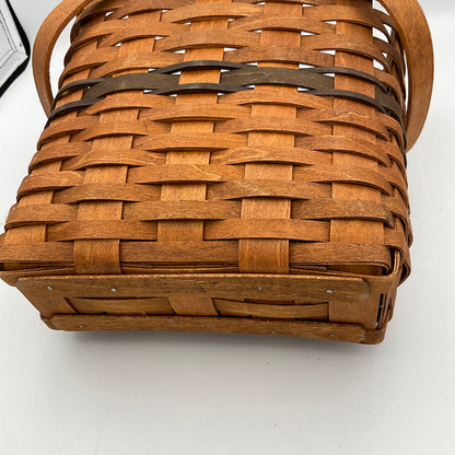 Longaberger Tall Rectangle Wooden Basket