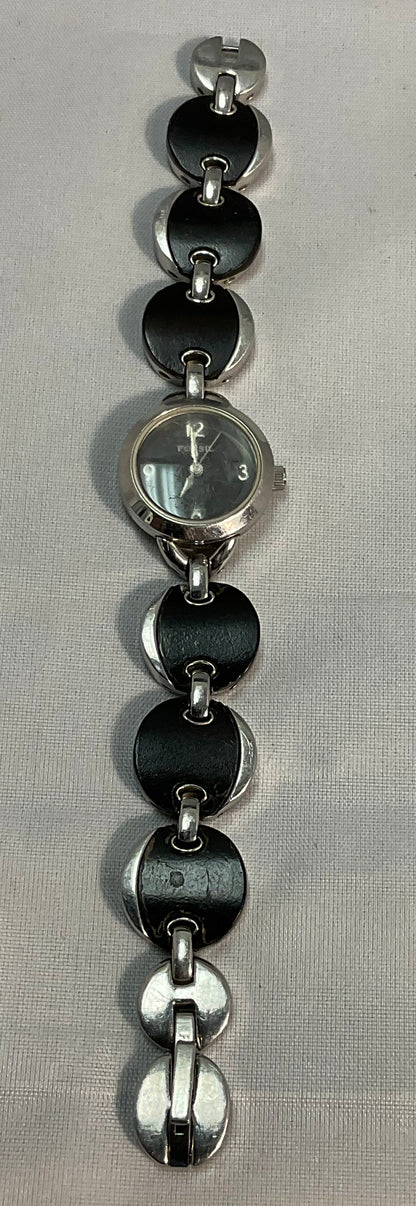 Fossil ES1871  Black & Silver Stainless Steel Watch (Needs Battery)