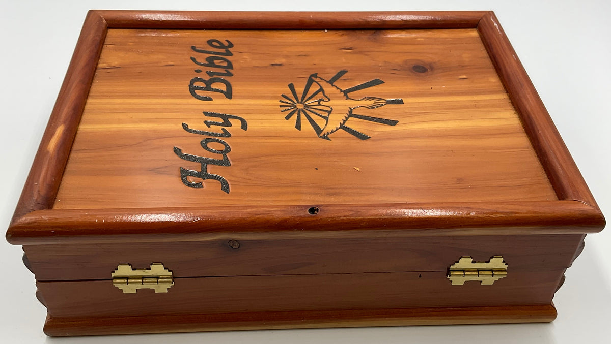 Dove of Peace KJV Holy Bible King James Version Ceder Wood Presentation Box