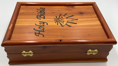 Dove of Peace KJV Holy Bible King James Version Ceder Wood Presentation Box