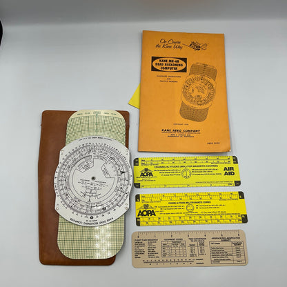 Kane MK-6 Dead Reckoning Computer Flight Plotter Set with Box and Manual