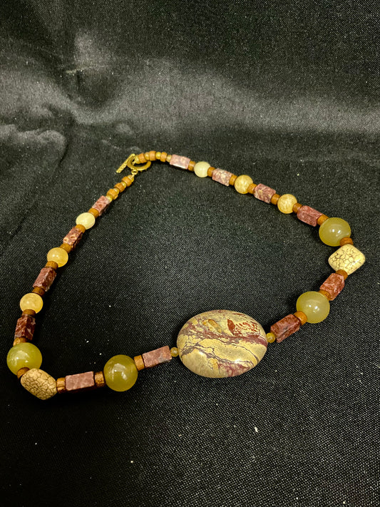 Agates beaded Choker Necklace