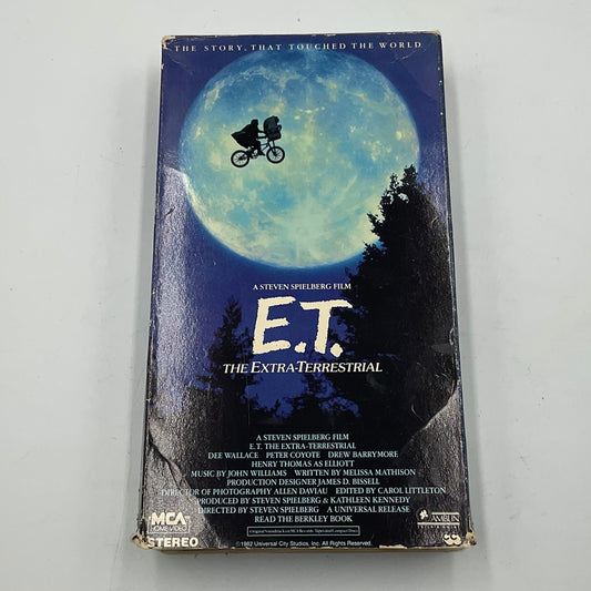 E.T. The Extra-Terrestrial Vintage Movie VHS Video Tape in Original Box Untested