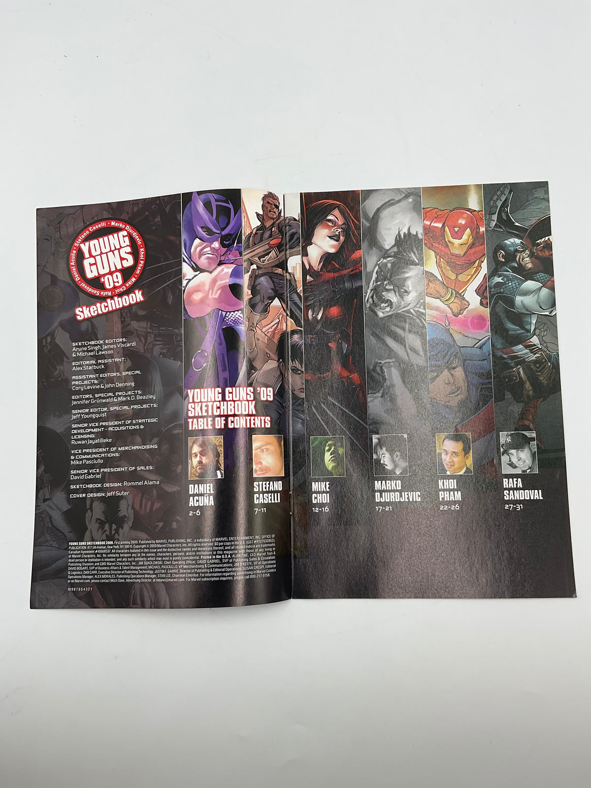 Magazines title:%20Marvel%20Free%20Young%20Guns%20'09%20Sketchbook%20Promotional%20Preview%20Comic%20Guide