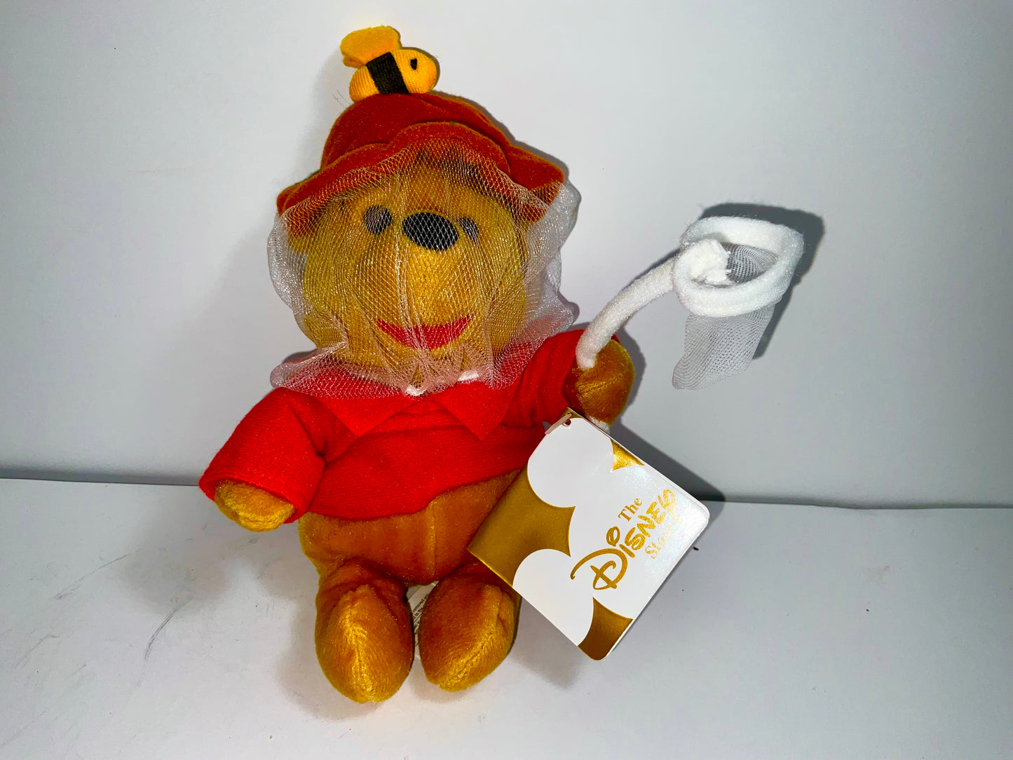 Winnie the Pooh Beekeeper Vintage 8 Inch Plush Mini Beanbag Disney Store Collectible