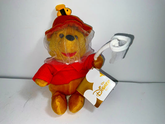 Winnie the Pooh Beekeeper Vintage 8 Inch Plush Mini Beanbag Disney Store Collectible
