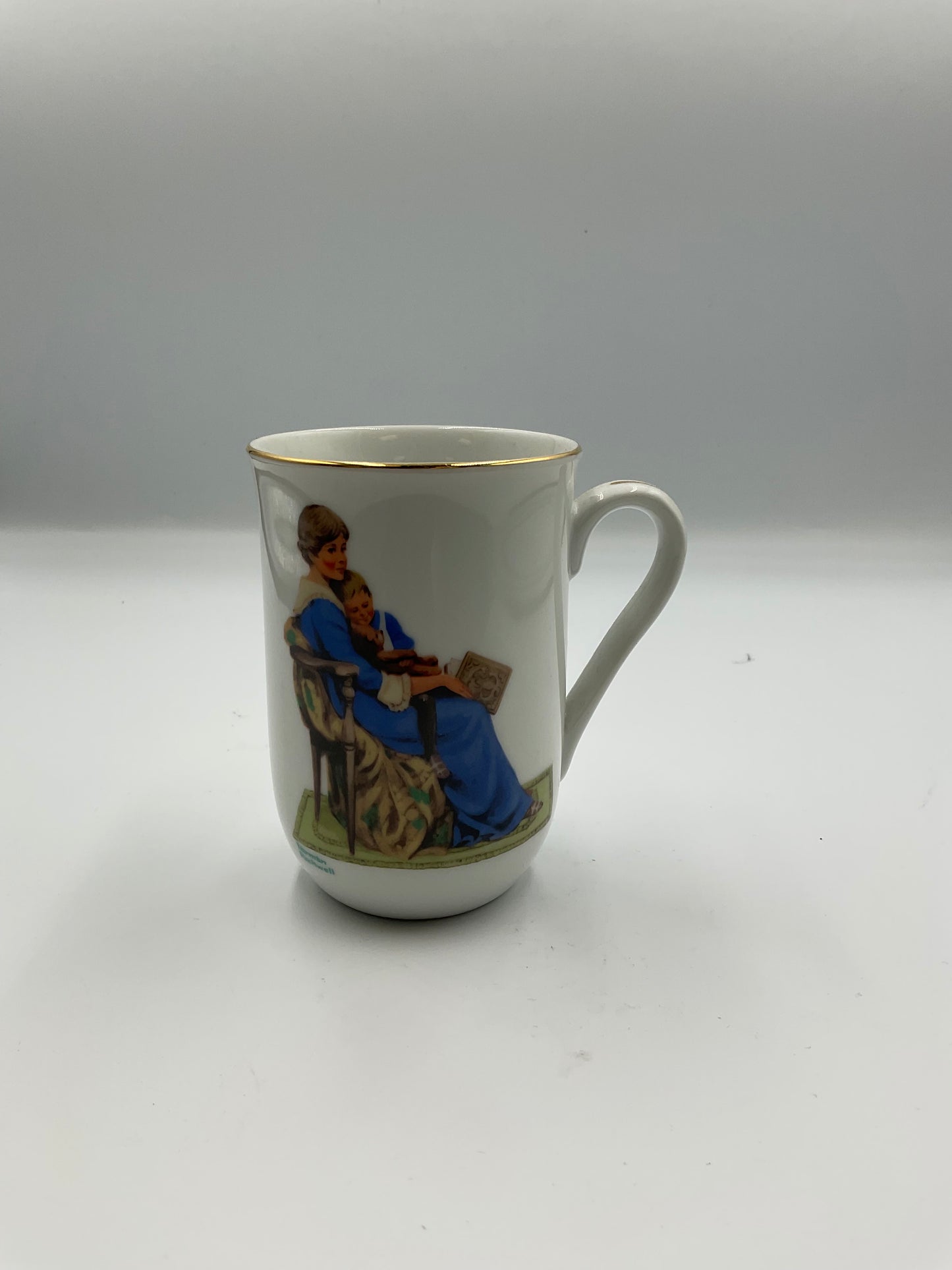 Norman Rockwell Museum Vintage 1982 8 Ceramic Mugs
