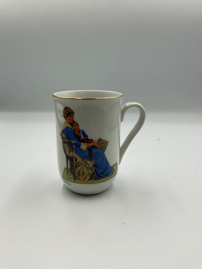 Norman Rockwell Museum Vintage 1982 8 Ceramic Mugs