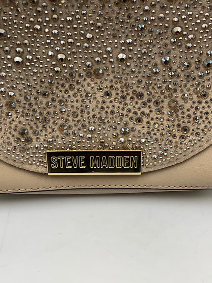 Steve Madden Biege Cream Handbag Shoulder Bag Jeweled Accents
