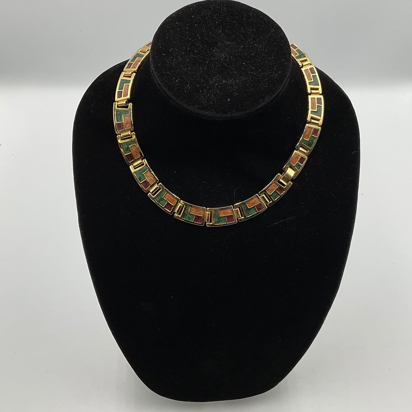 Multi Color Square Charm Neck Band