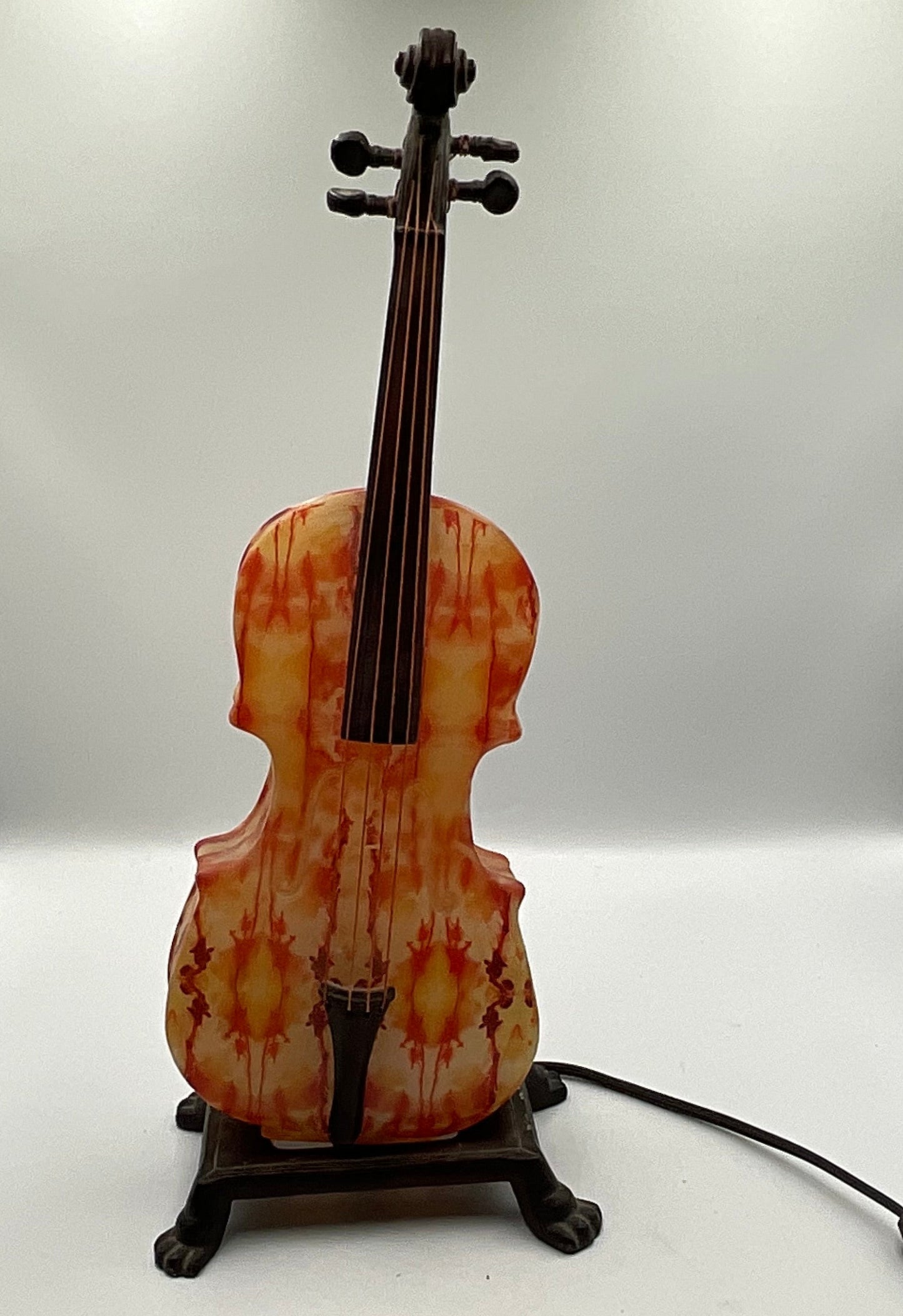 Vintage Murano-style Art Glass Violin Table Lamp