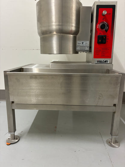 Brand New 2024 Vulcan K6Ett-7 6 Gallon Tilting Electric Steam Jacketed Kettle 7.5kw 208V with Base Table Stand
