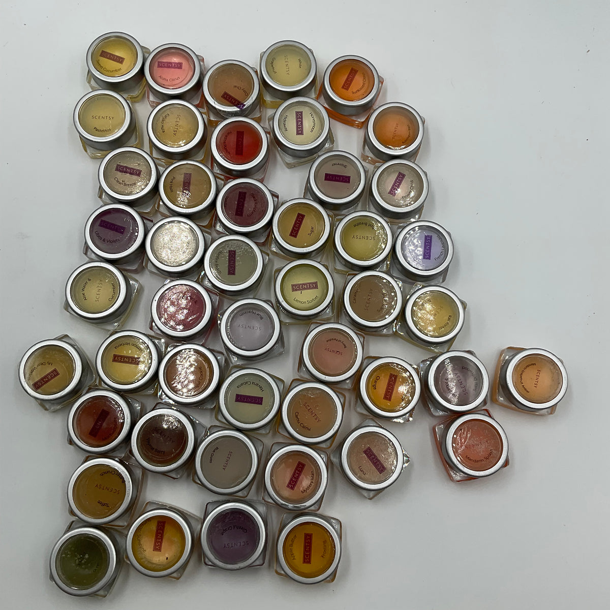 Scentsy Party Tester Wax Melt Samples Lot of 47 Assorted Scents