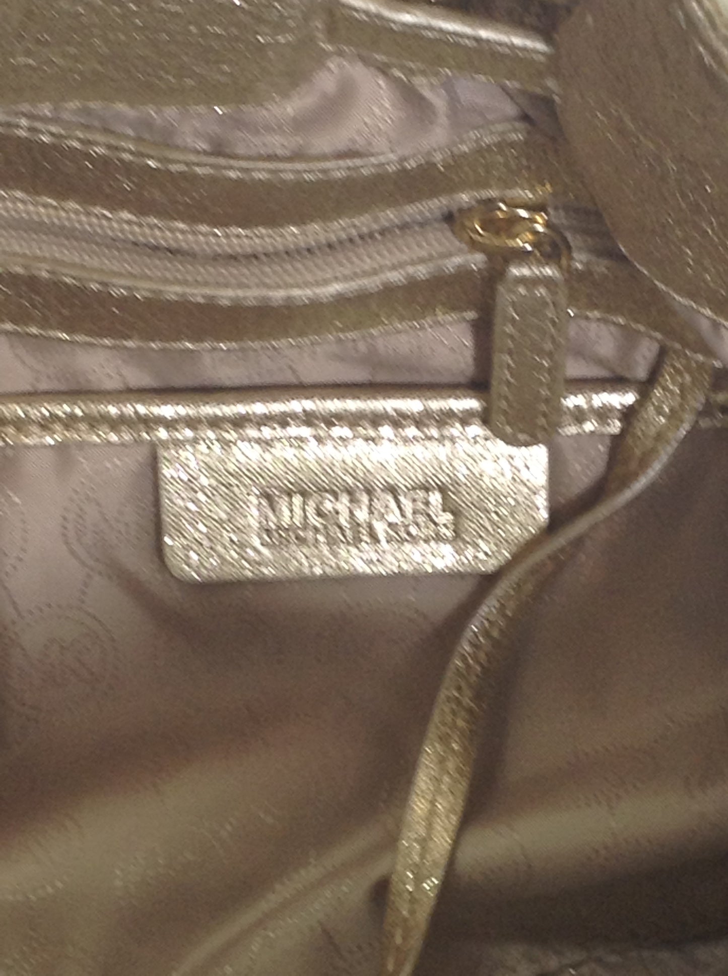 Michael Kors Edie Radiant Gold Metallic Shoulder Bag