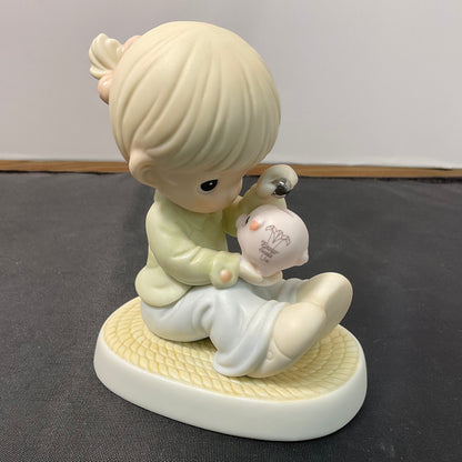 Precious Moments Special 1996 Limited Edition You Can't Run Away Always Count On Me Hand-Painted Porcelain Figurine