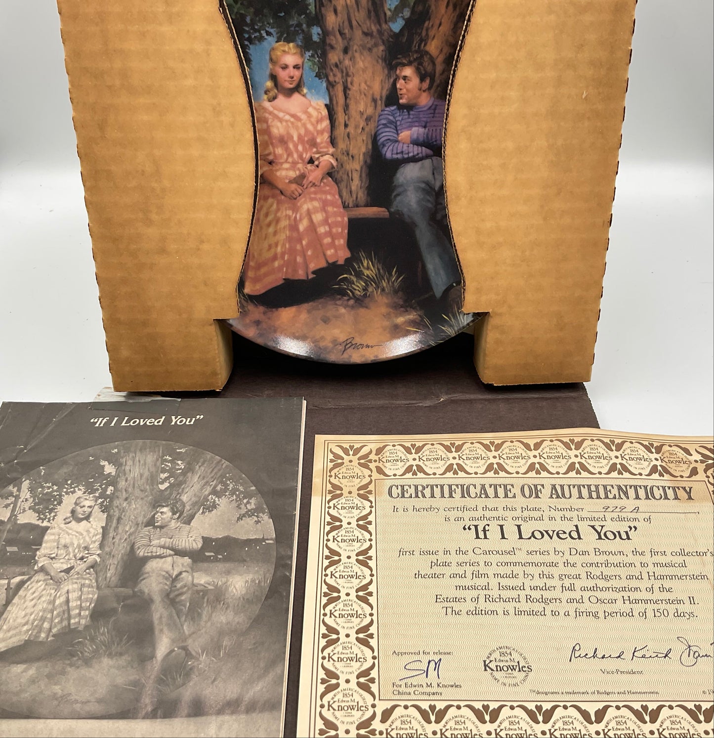 Erwin M. Knowles Bradford Exchange Limited Edition Vintage 1987 If I Loved You China Plate