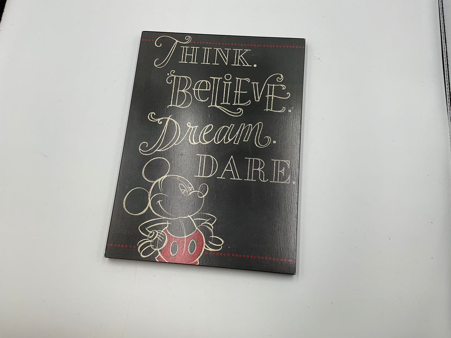 Disney Mickey Mouse Dream Think Believe Dream Dare Hallmark Plaque