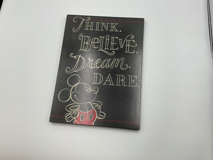 Disney Mickey Mouse Dream Think Believe Dream Dare Hallmark Plaque