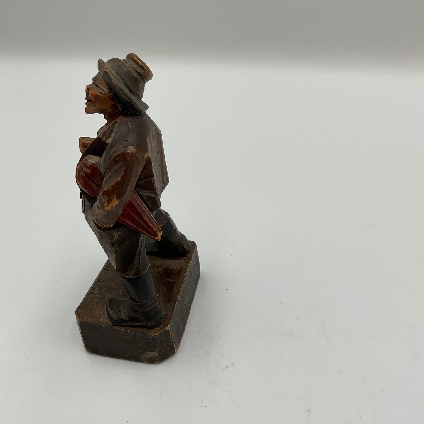 Vintage Hand Carved Wood Sculpture Marked Italy