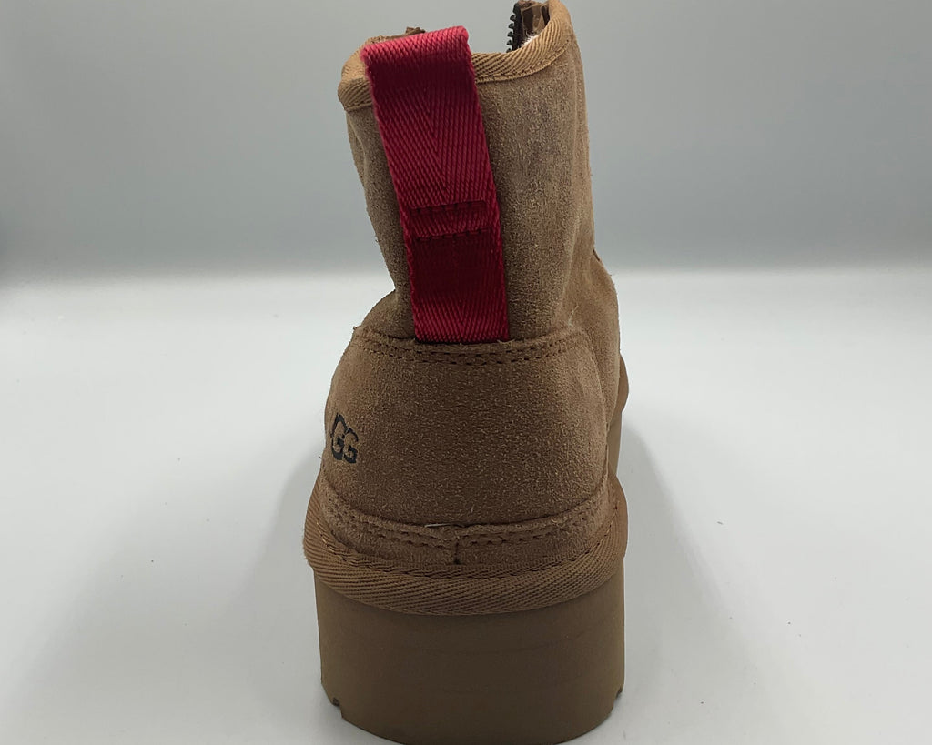 UGG Women's (size 6) Neumel Platform Zip Chestnut Suede Boots