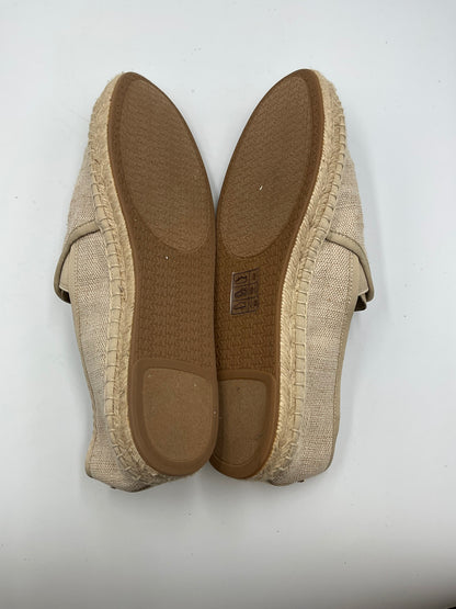 Michael Kors MK Logo Espadrilla Loafers Beige Womans 9.5 Slip On