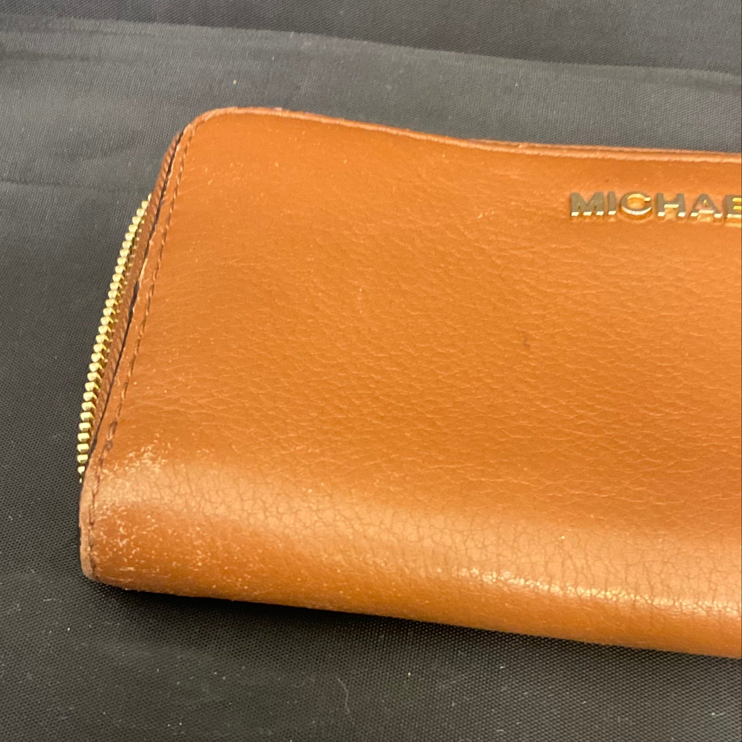 Michael Kors Brown Leather Whipped Hamilton Tote Bag and Wallet