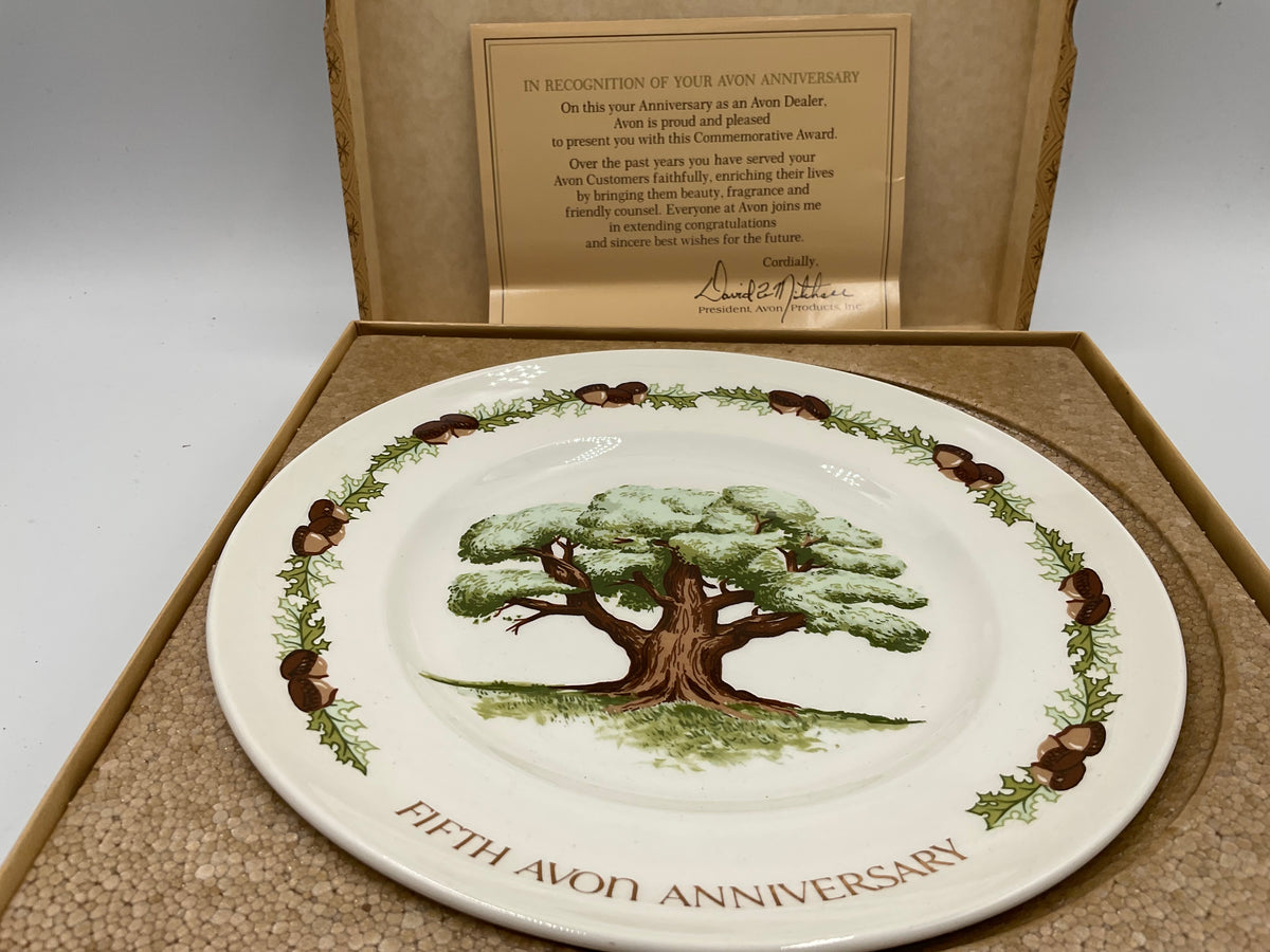 Avon Vintage Fifth Avon Anniversary Collector Plate