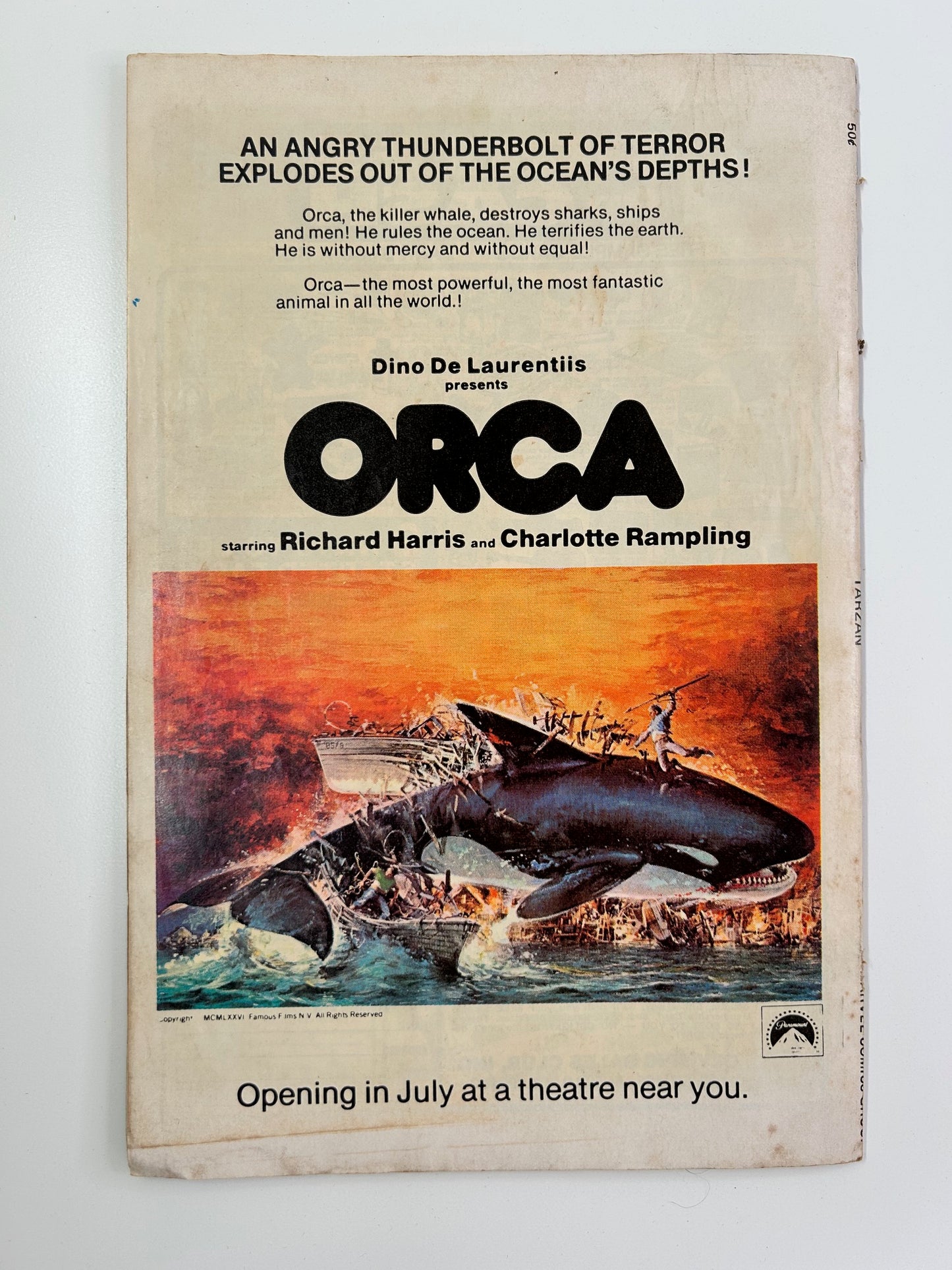 Jungle Tales of Tarzan Annual # 1 Vintage 1977 King Sized Marvel Comics Group Comic Book