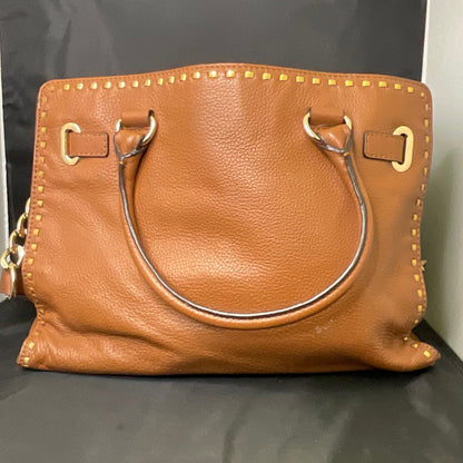 Michael Kors Brown Leather Whipped Hamilton Tote Bag and Wallet