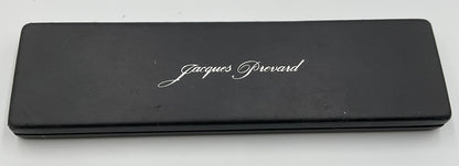 Jacques Prevard Gold Tone Rectangular Black Dial Wristwatch w/ Orginal Box