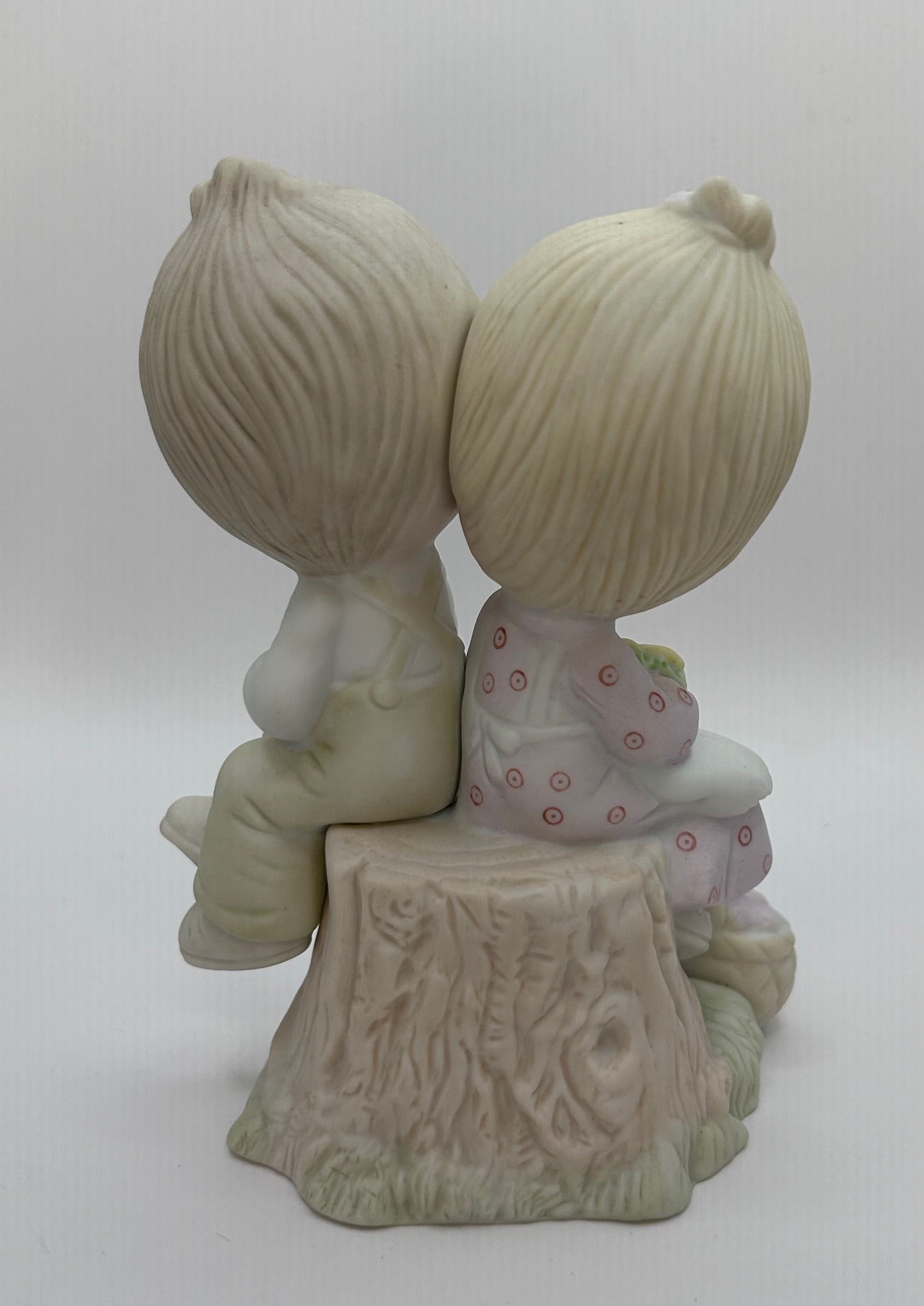 Precious Moments Vintage 1978 Love One Another Hand Painted Porcelain Collectible Figurine Original Box Mint