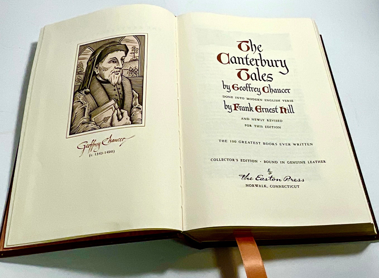 The Canterbury Tales by Geoffrey Chaucer Vintage 1978 The Easton Press 100 Greatest Books Ever Written Leather-Bound Collector's Edition