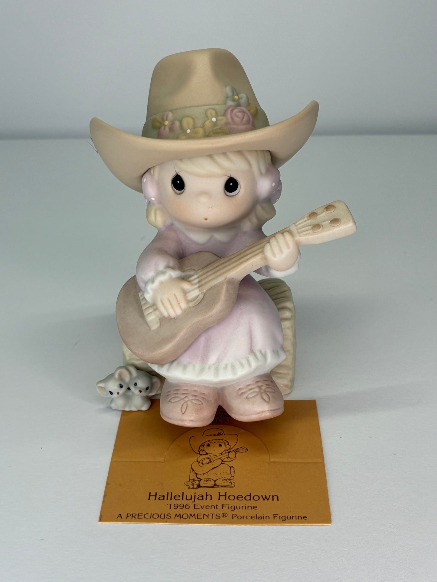 Precious Moments Vintage 1995 Hallelujah Hoedown Hand Painted Porcelain Collectible Figurine Original Box