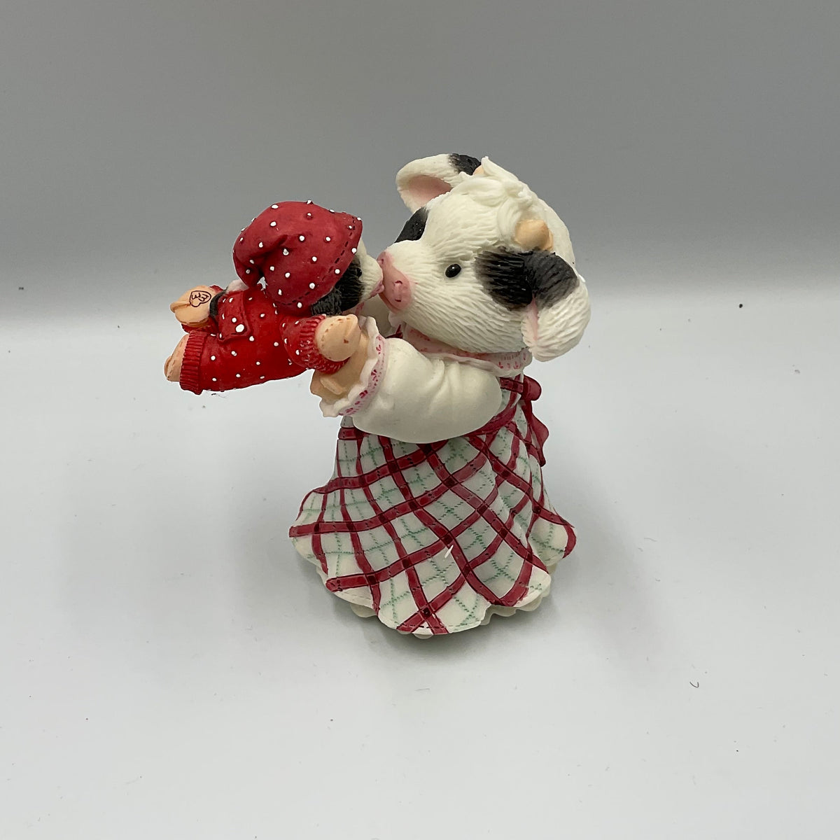Enesco Mary’s Moo Moos Mom  Holding Baby Figurine Vintage Collectible