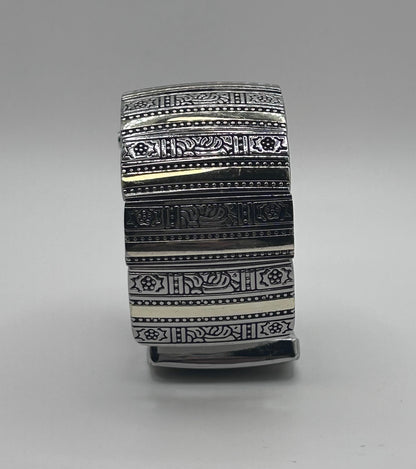Chicos Women’s Watch Silvertone Cuff Bracelet Style Quartz Japan Movement