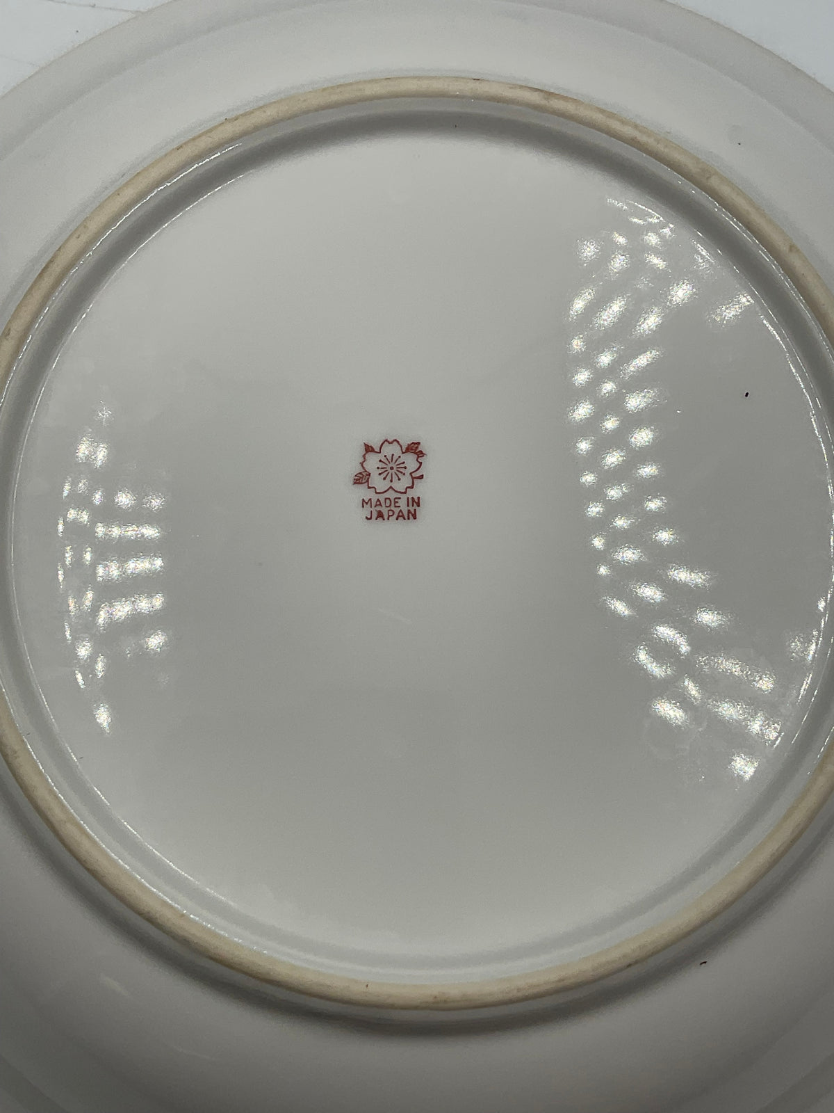 Vintage Japan Floral Porcelain Serving Bowl Blue Gold Double Handles Roses