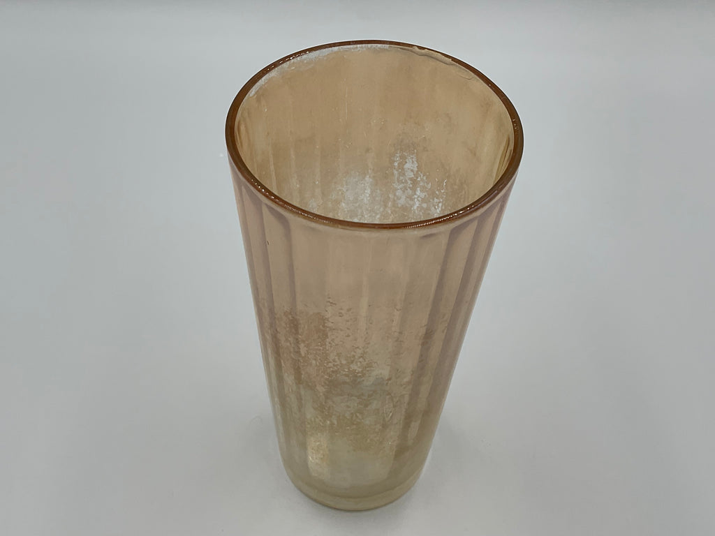 Jeannette Glass Vertical Optic Marigold Carnival Glass Tumbler