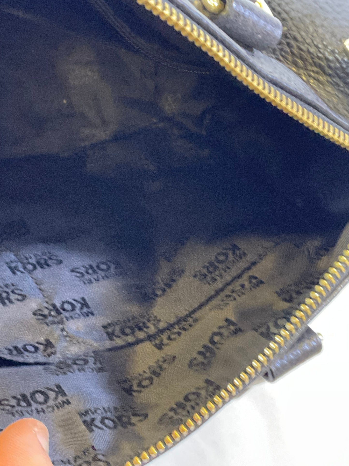 Michael Kors Margo Black Leather Shoulder Satchel Messenger Handbag