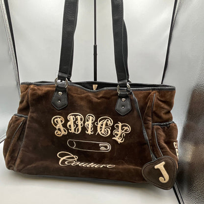 Vintage Y2K Juicy Couture Velour "Safety Pin" Satchel Bowler Bag