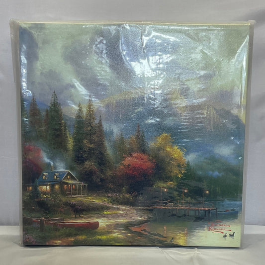 Thomas Kinkade Studios "End of the Perfect Day" 14x14 Protected Canvas